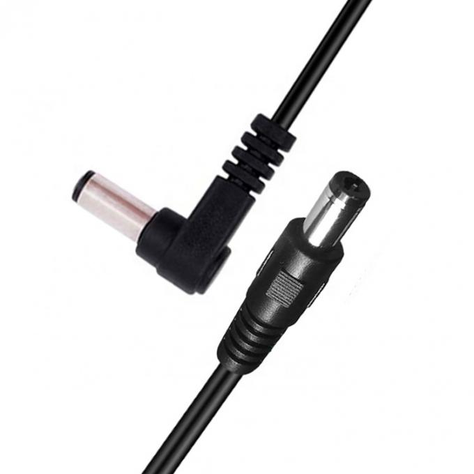 90 Degree Right Angle Male to Straight Male 5.5x2.1mm Barrel Jack DC Power Extension Cable 4