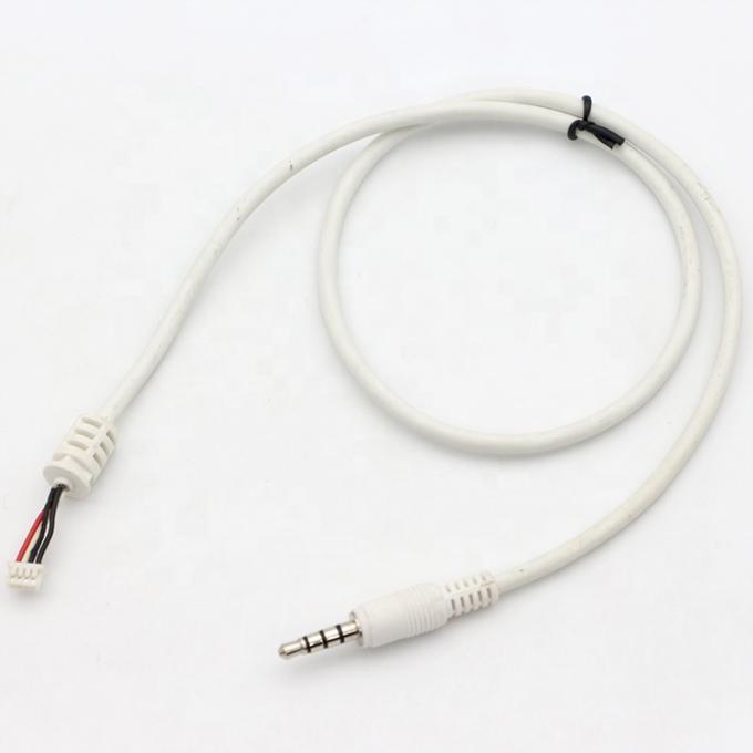 Custom White 3.5mm TRRS Audio DC Jack to JST 2.0mm 2.54mm Pitch Connector Assembly Cable 0