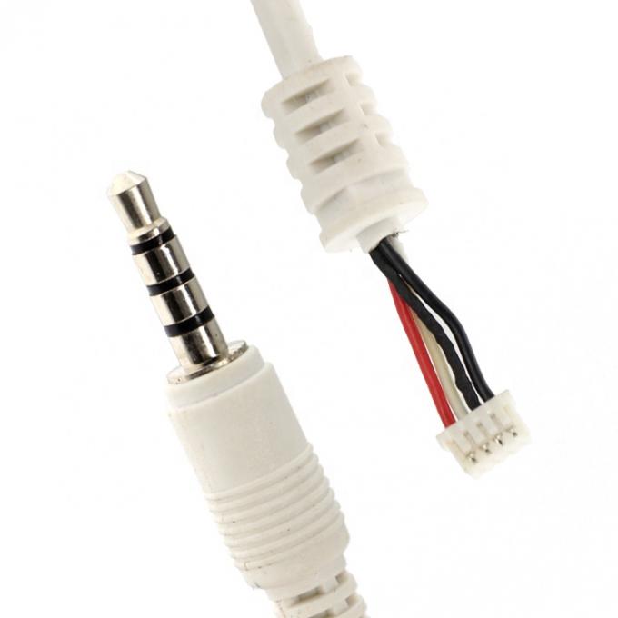 Custom White 3.5mm TRRS Audio DC Jack to JST 2.0mm 2.54mm Pitch Connector Assembly Cable 3