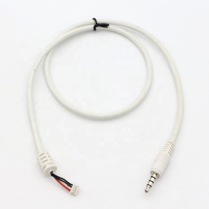 Custom White 3.5mm TRRS Audio DC Jack to JST 2.0mm 2.54mm Pitch Connector Assembly Cable 4