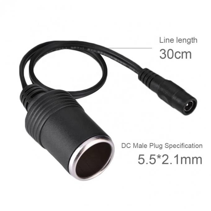 120W 12V 10A Female Car Cigarette Socket to DC 5.5mm x 2.1mm Power Adapter Cable 2
