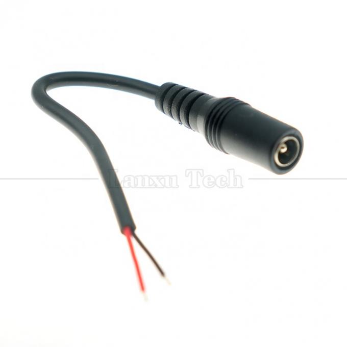 Customized DC Female Barrel Jack Plug 5.5x2.1mm Connector to Open Tinned Pigtail Wire Cable for Led Light 2