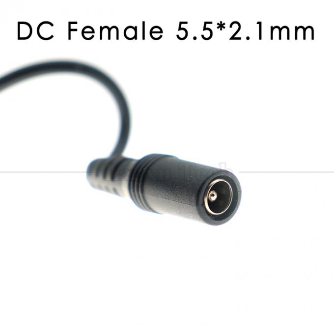 Customized DC Female Barrel Jack Plug 5.5x2.1mm Connector to Open Tinned Pigtail Wire Cable for Led Light 5