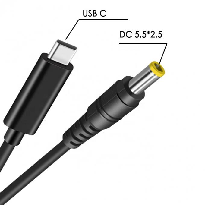 60W 20V 3A USB Type C PD Charging to DC Jack Power Adapter Cable for Laptop 1