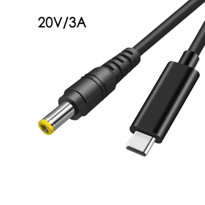 60W 20V 3A USB Type C PD Charging to DC Jack Power Adapter Cable for Laptop 2