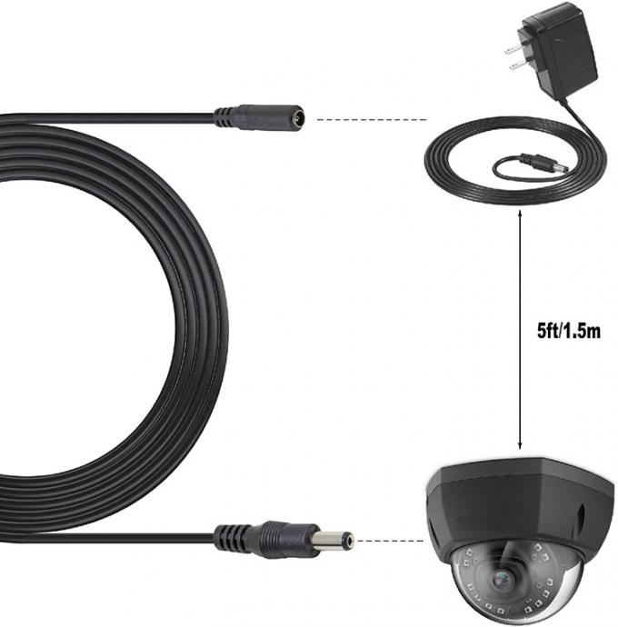 CUSTOM 1m  Male to Female Male to Male  2.1x5.5 mm DC Power Extension Cable 5