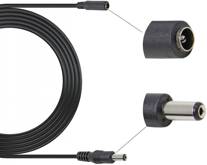 CUSTOM 1m  Male to Female Male to Male  2.1x5.5 mm DC Power Extension Cable 3