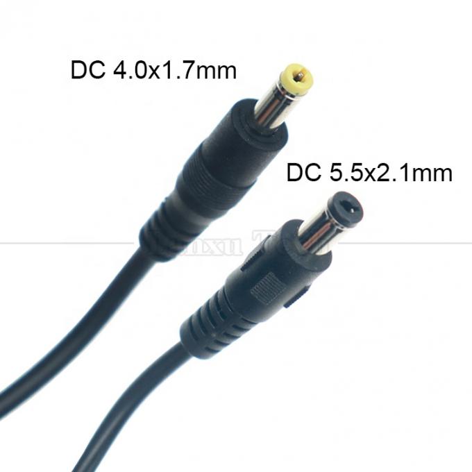 High Quality 18 20 22 24 26 28 AWG 5.5x2.1mm Male to 4.0x1.7mm Jack Male DC Power Supply Charging Extension Cable 3