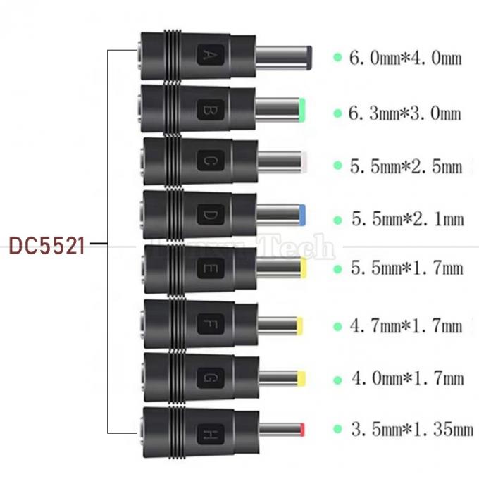 DC Female 5.5x2.1mm to Male DC 5.5x2.1 3.5x1.35 4.0x1.7 5.5x1.7 5.5x2.5 6.3x3.0 6.0x4.0 Connector Converter Adapter 1