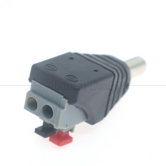 5V 12V Solderless Press Button DC 5.5*2.1mm Male Female Barrel Jack to 2p Wires Cable Cable Connector for LED Strip Camera 4