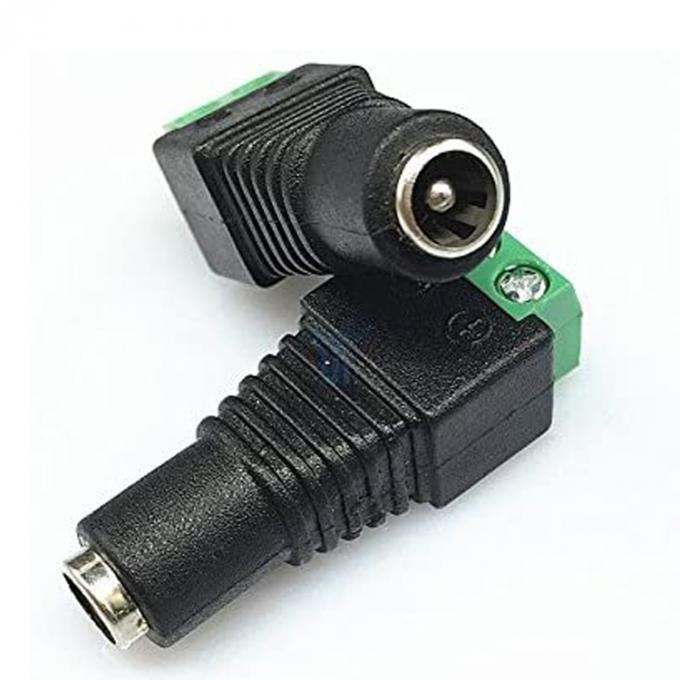 Solderless 12v 24v 5.5x2.5mm 5.5x2.1mm Female DC Power Plug Connector Jack Adapter for CCTV Camera Led Strip Lights 3