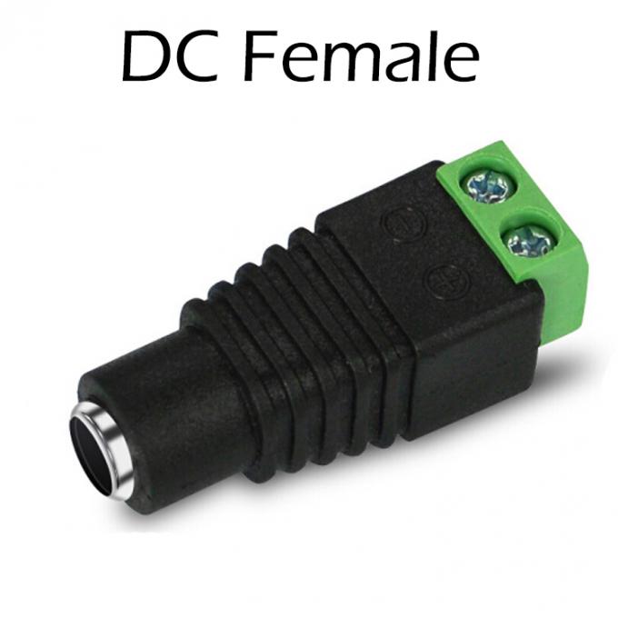 Solderless 12v 24v 5.5x2.5mm 5.5x2.1mm Female DC Power Plug Connector Jack Adapter for CCTV Camera Led Strip Lights 4