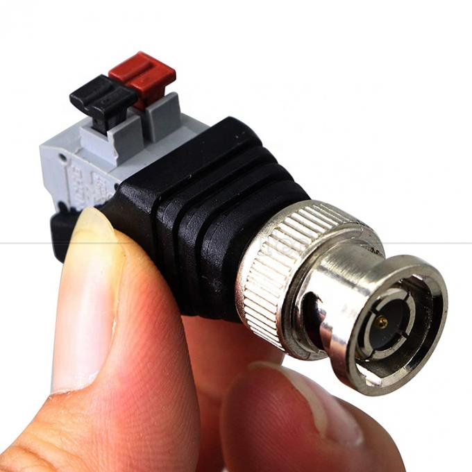 Solderless Screw Terminal 2 Pin Press Button BNC Male Female Connector Power Adapter  for CCTV Camera 1