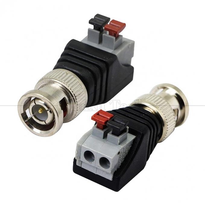 Solderless Screw Terminal 2 Pin Press Button BNC Male Female Connector Power Adapter  for CCTV Camera 4