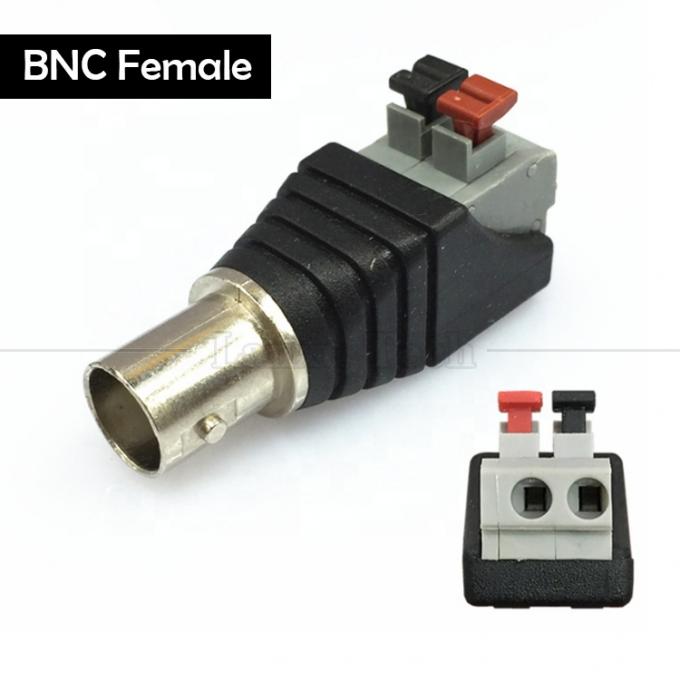 Solderless Screw Terminal 2 Pin Press Button BNC Male Female Connector Power Adapter  for CCTV Camera 5