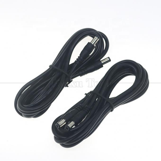 Custom 16AWG 18 20 22 24 26 28 AWG Male to Male 5.5x2.1mm 5.5x2.5mm 3.5x1.35mm 12V DC Plug Power Supply Extension Cable for CCTV 4