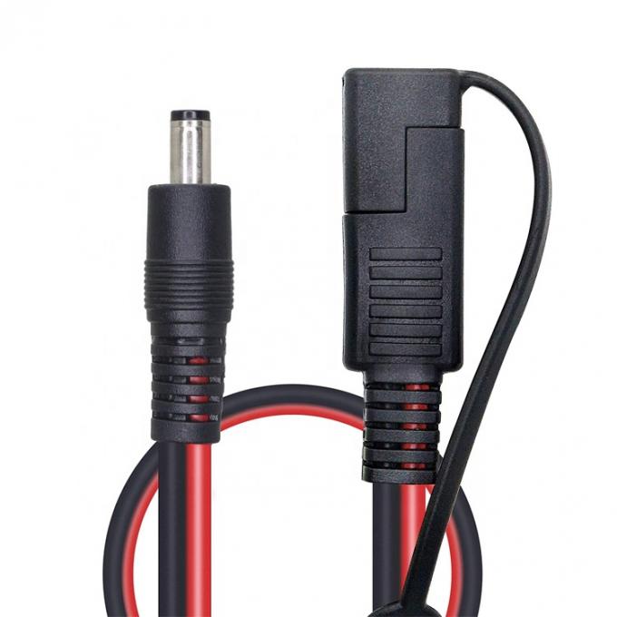 10A Fuse DC Jack 5.5x2.1mm to SAE Plug Power Extension Cable for Motorcycle Solar Panel Charger 1