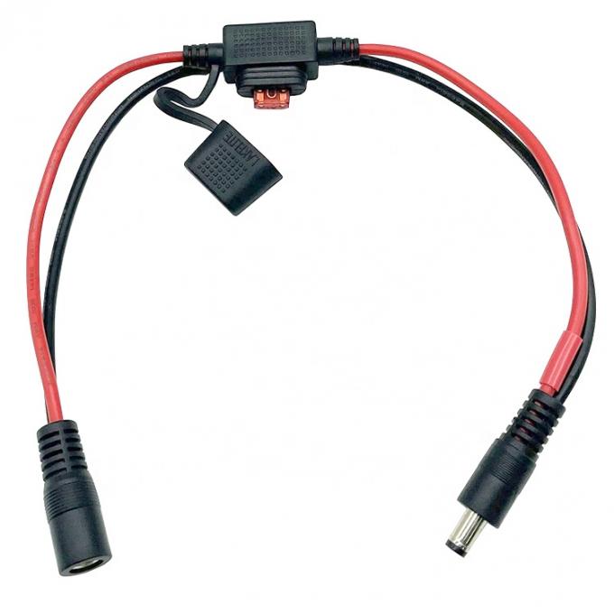 10A Fuse DC Jack 5.5x2.1mm to SAE Plug Power Extension Cable for Motorcycle Solar Panel Charger 0