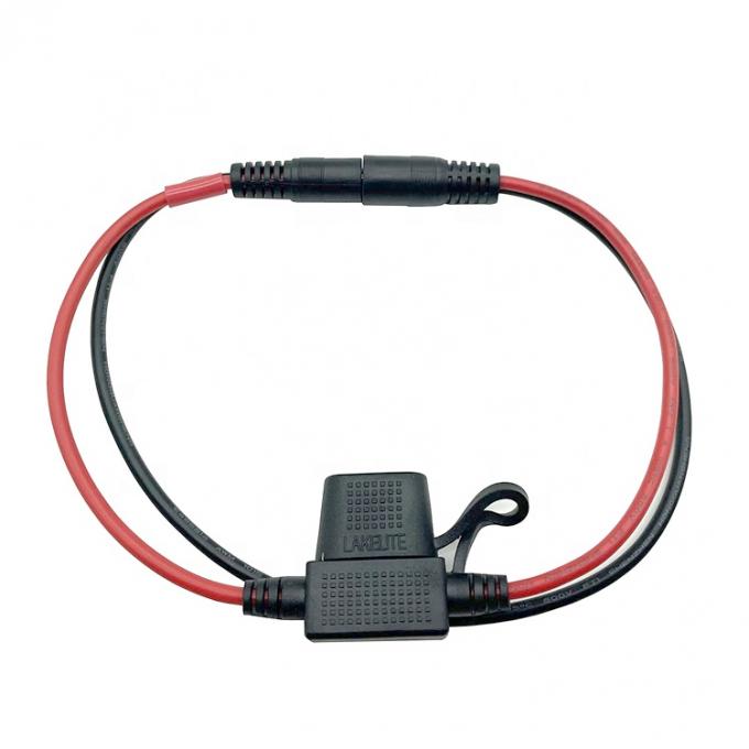 10A Fuse DC Jack 5.5x2.1mm to SAE Plug Power Extension Cable for Motorcycle Solar Panel Charger 4