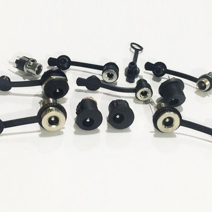 Panel Mount Threaded DC Socket Female Jack 5.5x2.1mm to 2 Wires Open Pigtail End Cable 5