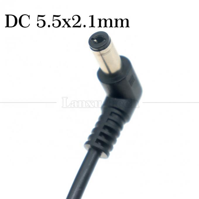 12V 24V Male to Male DC Angled Plug Jack Connector 5.5*2.1mm Power Supply Extension Wire Cables 2