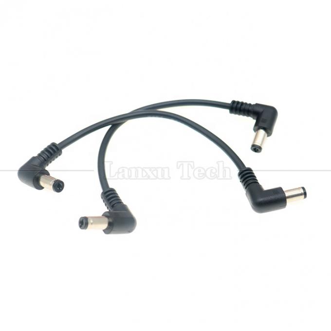 12V 24V Male to Male DC Angled Plug Jack Connector 5.5*2.1mm Power Supply Extension Wire Cables 5