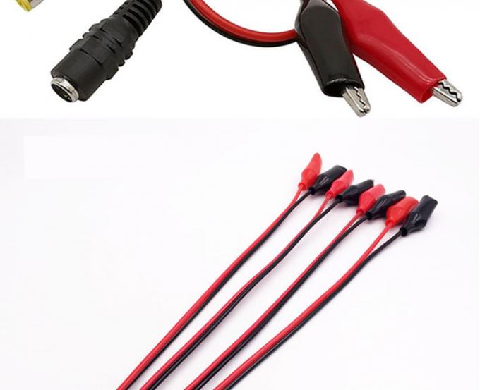 30cm DC 5.5x2.1mm Male Female to Dual Alligator Clips Power Supply DC Cable 3