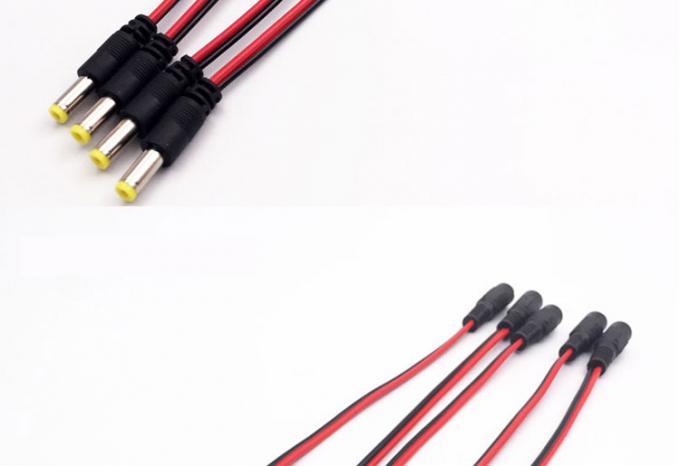 30cm DC 5.5x2.1mm Male Female to Dual Alligator Clips Power Supply DC Cable 4