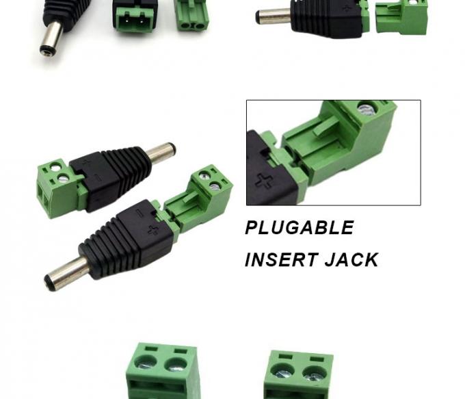 Solderless Insert Male Female 2.1 X 5.5mm DC Jack Connector Power Terminal Plug Adapter for LED Strip CCTV Camera 1