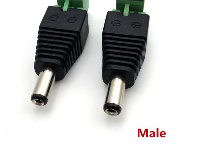 Solderless Insert Male Female 2.1 X 5.5mm DC Jack Connector Power Terminal Plug Adapter for LED Strip CCTV Camera 2