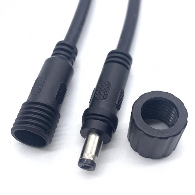 Waterproof Male Female Screw Locking Waterproof DC to Bare Wire Open End Pigtail Power Extension Cable 3