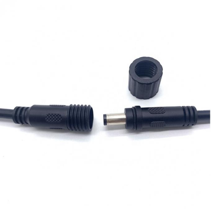 Waterproof Male Female Screw Locking Waterproof DC to Bare Wire Open End Pigtail Power Extension Cable 4