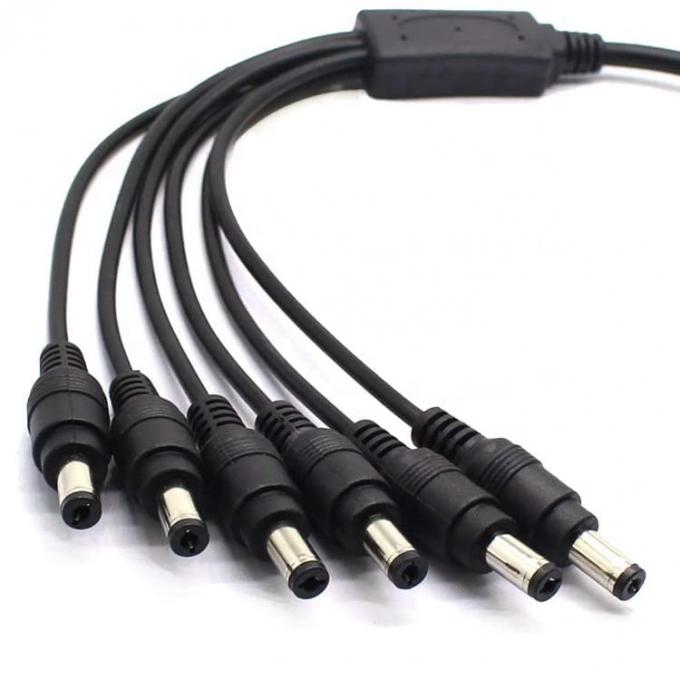 1 to 6 ways 1 Female to 6 Male 5.5x2.1 mm DC Power Supply Splitter Cable for CCTV Camera LED Strip 2