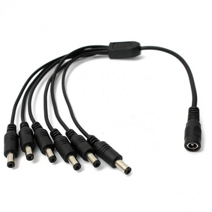 1 to 6 ways 1 Female to 6 Male 5.5x2.1 mm DC Power Supply Splitter Cable for CCTV Camera LED Strip 5