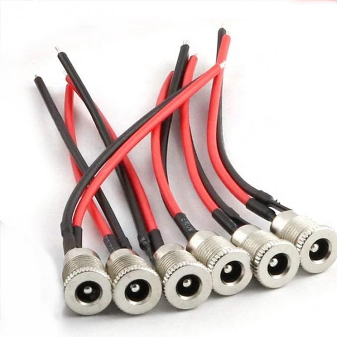 Threaded Female Mount DC099 Barrel Jack Socket 10A 5.5x2.1mm DC Power Adapter Tinnned Wire End Cable 1