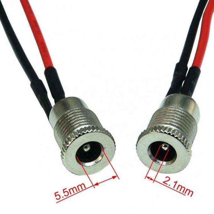 Threaded Female Mount DC099 Barrel Jack Socket 10A 5.5x2.1mm DC Power Adapter Tinnned Wire End Cable 2