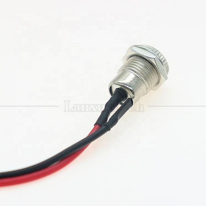 10cm 18AWG 5A Panel Mount DC 099 Female Socket 5.5x2.1mm 2.5mm Metal Threaded Connector to Open Tinned Wires End Cable 3