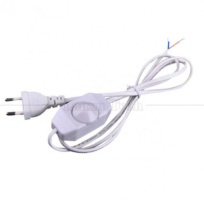 1.8m EU Plug ON OFF LED Dimmer Controller Adapter AC Power Extension Cord Cable for Table Lamp 1