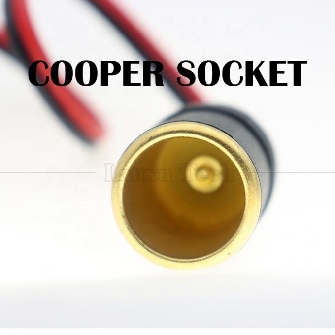 12V 24V 20A Pure Cooper DC Car Cigarette Lighter Female Socket Plug Power Adapter Extension Cable 2