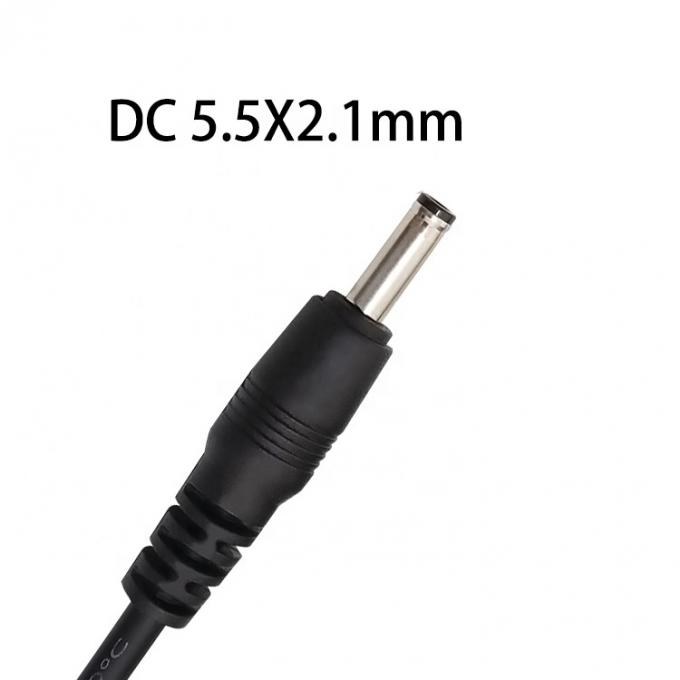 CUSTOM DC Barrel Jack Male 2.1X5.5mm to Stripped Tinned Wire Pigtail Bare End Cable with SR Grommet 3