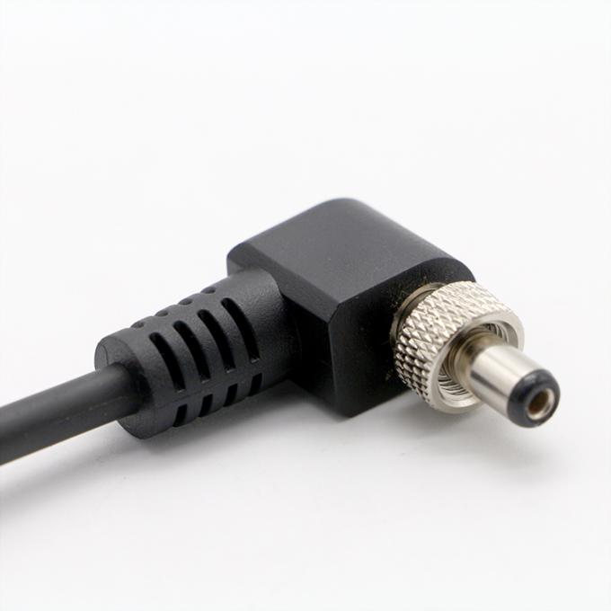 OEM Screw Locking 90 Degree Right Angle 5V 12V Male to Female 5.5x2.1mm 5.5X2.5mm DC Power Cable 2