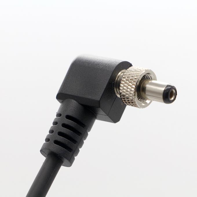 OEM Screw Locking 90 Degree Right Angle 5V 12V Male to Female 5.5x2.1mm 5.5X2.5mm DC Power Cable 1