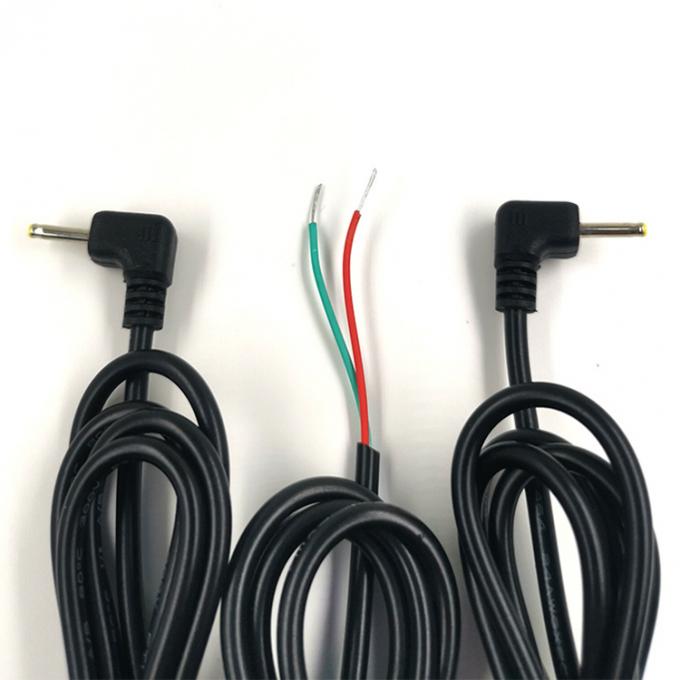 Custom 90 Degree Angle DC Barrel Jack 2.5x0.7mm to Stripped Tinned Bare Wire End Cable 5