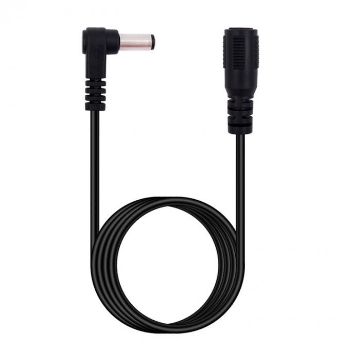 90 Degree Angle Male to Female Connector 5.5x2.1mm Barrel Jack DC Power Extension Cable 1