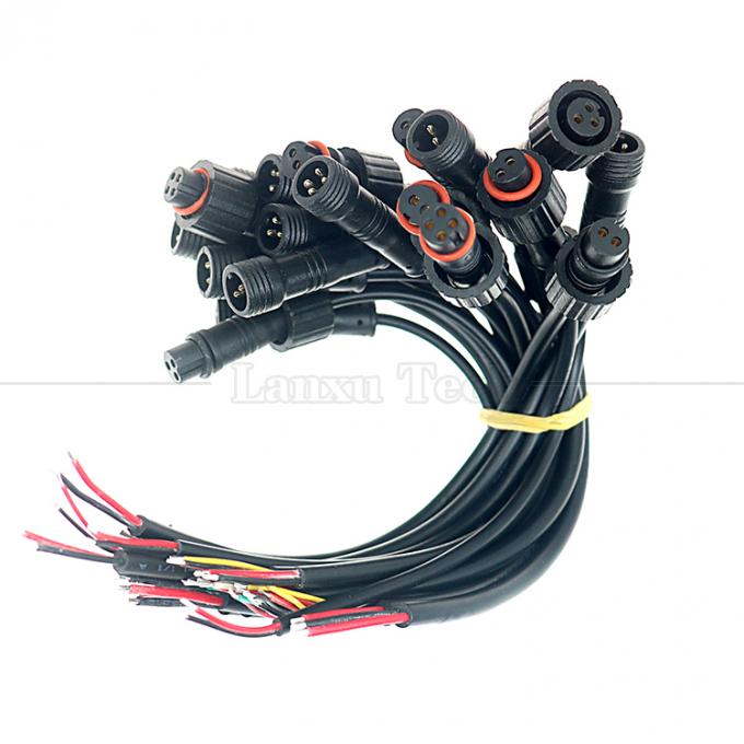 Customization IP67 IP68 Waterproof M12 2pin 3 Pin 4pin M12 DC to Open Bare Wires End Cable for LED Light 0