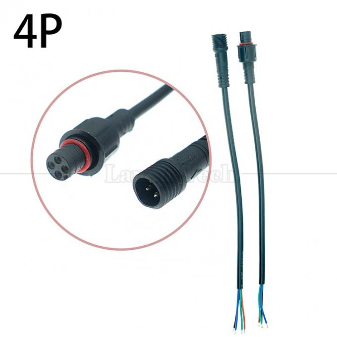 Customization Waterproof 2pin 3pin 4 pin M12 Connector Cable for LED 5