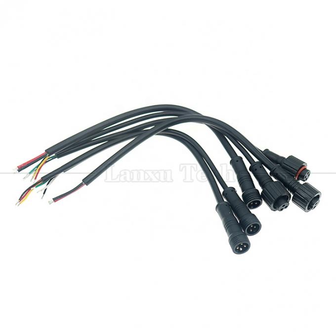 Customization IP67 IP68 Waterproof M12 2pin 3 Pin 4pin M12 DC to Open Bare Wires End Cable for LED Light 2