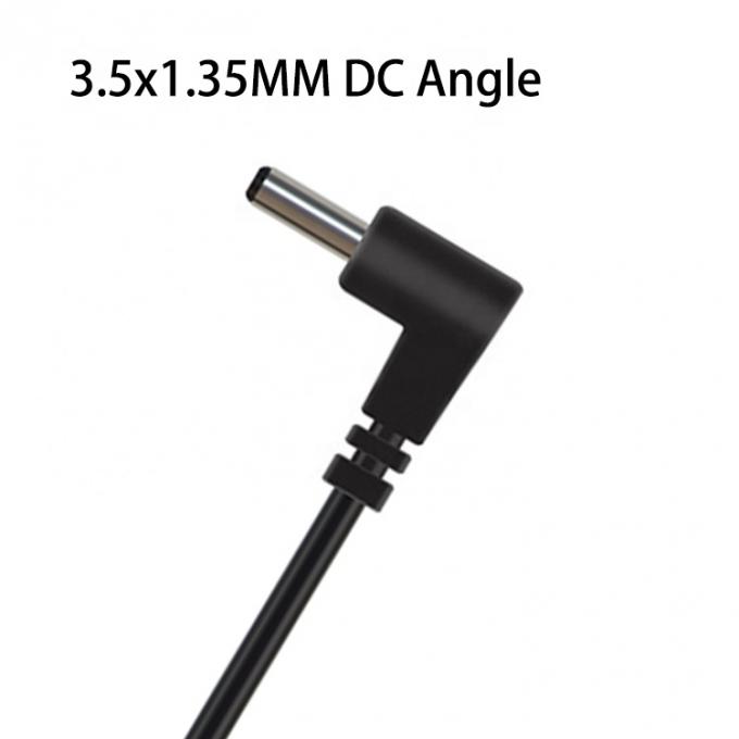Customization 90 Degree Angle DC Barrel Jack Male 3.5x1.35mm to Stripped Tinned Wire Pigtail Bare End Cable 3