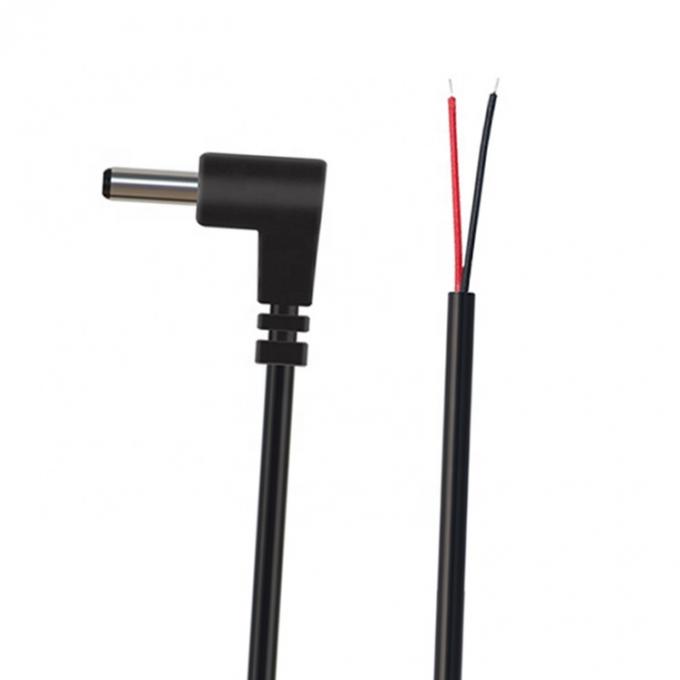 Customization 90 Degree Angle DC Barrel Jack Male 3.5x1.35mm to Stripped Tinned Wire Pigtail Bare End Cable 5