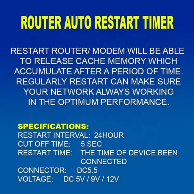 DC 5V 9V 12V 15V Automatic Controller Power on off  Reset Refresh WiFi Router Auto Restart Timer 0